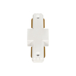 GLOBOSTAR® EUROTRACK-1PH 60904 Μονοφασικός Σύνδεσμος Ι Επέκτασης Ράγας 2 Καλωδίων 1L+1N για Σύστημα Ράγας Eurotrack-1PH AC 220-240V IP20 - Λευκό Ματ - Μ9.3 x Π3.5 x Υ1.6cm