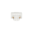 GLOBOSTAR® EUROTRACK-1PH 60904 Μονοφασικός Σύνδεσμος Ι Επέκτασης Ράγας 2 Καλωδίων 1L+1N για Σύστημα Ράγας Eurotrack-1PH AC 220-240V IP20 - Λευκό Ματ - Μ9.3 x Π3.5 x Υ1.6cm
