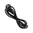 GLOBOSTAR® PLUGA 61498 Καλώδιο Τροφοδοσίας C13 με Πλάγια Πρίζα Schuko 250V 10A max 1.5m - 3*0.75mm2 - Μαύρο - Μ150 x Π3.6 x Υ3.6cm