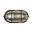 GLOBOSTAR® BOATLIGHT 61622 Vintage Φωτιστικό Καραβοχελώνα Τοίχου - Απλίκα με Ντουί 1 x E27 AC 220-240V Αδιάβροχο IP65 - Χάλκινο Παλαιωμένο Εφέ Σκουριάς Ματ - Μ21 x Π10.4 x Υ9cm