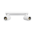 kelvo® SPOTA KLV-101-0137 Μοντέρνο Κινούμενο Φωτιστικό Σποτ Οροφής με Ντουί 2 x GU10 90° AC 220-240V IP20 - Λευκό Ματ - Μ30 x Π6 x Υ14.5cm