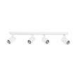 kelvo® SPOTA KLV-101-0141 Μοντέρνο Κινούμενο Φωτιστικό Σποτ Οροφής με Ντουί 4 x GU10 90° AC 220-240V IP20 - Λευκό Ματ - Μ64 x Π6 x Υ14cm