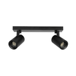 kelvo® SPOTA KLV-101-0136 Μοντέρνο Κινούμενο Φωτιστικό Σποτ Οροφής με Ντουί 2 x GU10 90° AC 220-240V IP20 - Μαύρο Ματ - Μ30 x Π6 x Υ14.5cm