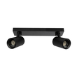 kelvo® SPOTA KLV-101-0136 Μοντέρνο Κινούμενο Φωτιστικό Σποτ Οροφής με Ντουί 2 x GU10 90° AC 220-240V IP20 - Μαύρο Ματ - Μ30 x Π6 x Υ14.5cm