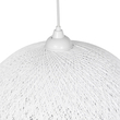 GLOBOSTAR® SOLEI 205-0007 Boho Κρεμαστό Φωτιστικό Οροφής με Ντουί 1 x E27 AC 220-240V IP20 - Λευκό - M40 x Π40 x Υ36cm