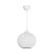 GLOBOSTAR® SOLEI 205-0009 Boho Κρεμαστό Φωτιστικό Οροφής με Ντουί 1 x E27 AC 220-240V IP20 - Λευκό - M20 x Π20 x Υ25cm