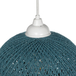 GLOBOSTAR® SOLEI 205-0012 Boho Κρεμαστό Φωτιστικό Οροφής με Ντουί 1 x E27 AC 220-240V IP20 - Τιρκουάζ - M20 x Π20 x Υ25cm