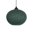 GLOBOSTAR® SOLEI 205-0014 Boho Κρεμαστό Φωτιστικό Οροφής με Ντουί 1 x E27 AC 220-240V IP20 - Πράσινο - M30 x Π30 x Υ26cm