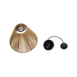GLOBOSTAR® HUTT 205-0017 Boho Κρεμαστό Φωτιστικό Οροφής με Ντουί 1 x E27 AC 220-240V IP20 - Μπεζ - M25 x Π25 x Υ20cm