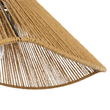 GLOBOSTAR® COURBE 205-0038 Boho Κρεμαστό Φωτιστικό Οροφής με Ντουί 1 x E27 AC 220-240V IP20 - Μπεζ - M40 x Π40 x Υ17cm