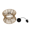 GLOBOSTAR® UPCONE 205-0055 Boho Κρεμαστό Φωτιστικό Οροφής με Ντουί 1 x E27 AC 220-240V IP20 - Μπεζ - M30 x Π30 x Υ21cm
