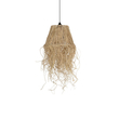 GLOBOSTAR® HERBE 205-0073 Boho Κρεμαστό Φωτιστικό Οροφής με Ντουί 1 x E27 AC 220-240V IP20 - Μπεζ - M30 x Π30 x Υ40cm