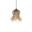 GLOBOSTAR® RIKTA 205-0077 Boho Κρεμαστό Φωτιστικό Οροφής με Ντουί 1 x E27 AC 220-240V IP20 - Μπεζ - M20 x Π20 x Υ30cm