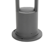 GLOBOSTAR® KIPARIO 90542 Φωτιστικό Κολωνάκι Κήπου LED 15W 1500lm 60° AC 220-240V Αδιάβροχο IP65 Θερμό Λευκό 2700K - Γκρι Ανθρακί - Μ20 x Π20 x Υ58cm - 3 Χρόνια Εγγύηση