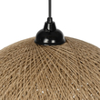 GLOBOSTAR® SOLEI 205-0001 Boho Κρεμαστό Φωτιστικό Οροφής με Ντουί 1 x E27 AC 220-240V IP20 - Μπεζ - M40 x Π40 x Υ36cm