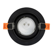 kelvo® OMEGA KLV-101-0036 Χωνευτό Κινούμενο Φωτιστικό Downlight Σποτ για Λάμπα MR16 με Ντουί GU10 AC 220-240V IP20 - Μαύρο Ματ - Μ10.5 x Π10.5 x Υ2.2cm / Q7.5cm