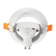 kelvo® OMEGA KLV-101-0037 Χωνευτό Κινούμενο Φωτιστικό Downlight Σποτ για Λάμπα MR16 με Ντουί GU10 AC 220-240V IP20 - Λευκό Ματ - Μ10.5 x Π10.5 x Υ2.2cm / Q7.5cm