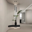 kelvo® CANAL KLV-101-0073 Κρεμαστό Φωτιστικό Οροφής LED 7W 700lm 36° AC 220-240V IP20 Θερμό Λευκό 2700K - Bridgelux COB Chip & TÜV SÜD Driver - Μαύρο Ματ - Μ4 x Π4 x Υ80cm - 5 Χρόνια Εγγύηση