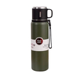 Φορητό παγούρι-θερμός με κούπα - 600ml - 312598 - Green