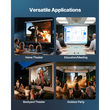 Οθόνη Προβολέα VEVOR με Μηχανοκίνητο Κινητό, Ηλεκτρική Οθόνη Προβολέα HD 1080 3048 mm 4:3, Επιτοίχιος Προβολέας με Τηλεχειριστήριο, Αυτόματη Οθόνη Ταινίας για Οικογενειακό Γραφείο, Κινηματογράφο