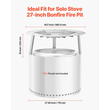 Εκτροπέας θερμότητας τζακιού VEVOR για σόμπα Yukon, στρογγυλή φωτιά 685,8 mm για τζάκι με ξύλα, διαχύτης θερμότητας από ανοξείδωτο ατσάλι 304, αποσπώμενο κάλυμμα καυστήρα, αξεσουάρ κατασκήνωσης