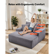 Πολυθρόνα VEVOR, Πολυθρόνα Εσωτερικού Χώρου 1240 mm Χωρίς Κόκαλα, Μοντέρνα Υπερμεγέθης Πολυθρόνα Ανάγνωσης με Μαξιλάρια & Μπράτσα, Καναπές-Καναπές-Βαθιά Κάθισμα-Κρεβάτι για Σαλόνι, Υπνοδωμάτιο, Μπαλκόνι