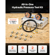 Ψηφιακό κιτ σύνδεσης δοκιμής υδραυλικής πίεσης VEVOR, μετρητής μανόμετρου πίεσης 700 Bar με 2 μετρητές, 9 συνδέσμους δοκιμής, 2 συνδέσμους γρήγορης απελευθέρωσης, 2 εύκαμπτους σωλήνες για μηχανήματα κατασκευών εκσκαφέων