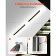 VEVOR Εξωτερικά Φωτιστικά Τοίχου, Πακέτο των 2, Μοντέρνα Εξωτερικά Φωτιστικά Τοίχου με Λωρίδα Μακράς Διάρκειας 600 mm, 2700K-6000K, IP65 Αδιάβροχο, Αντισκωριακό, Ρυθμιζόμενο Εξωτερικό Φωτιστικό Τοίχου, για Βεράντα Σπιτιού ή Γκαράζ
