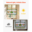 Πάνελ παραθύρου βιτρό VEVOR, 810 x 433 mm, Κρεμαστό πάνελ παραθύρου Tiffany σε στυλ τραβέρσας με αλυσίδα, μεγάλο οριζόντιο ορθογώνιο βιτρό, Vintage παραδοσιακής τέχνης χειροτεχνίες για διακόσμηση κουζίνας