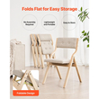 VEVOR Ξύλινες Πτυσσόμενες Καρέκλες με Μαξιλάρι, Σετ 2 τεμαχίων, Φορητή Πτυσσόμενη Καρέκλα με Μαξιλάρι και Ξύλινο Σκελετό, Μοντέρνα Καρέκλα Τραπεζαρίας με Επενδυμένη Επένδυση για Κουζίνα, Γραφείο, Γάμο, Πάρτι, Τραπεζαρία, Εύκολη Συναρμολόγηση, Μπεζ