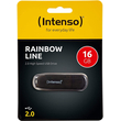 Intenso 16GB Rainbow USB 2.0 Flash Drive - Black