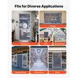 VEVOR Διαφανής Λωρίδα Κουρτίνας PVC, Μήκος 30,8 m x Πλάτος 30,5 cm, Ραβδωτή Πλαστική Λωρίδα Πόρτας για Χύμα Ρολό, Λωρίδες Κουρτίνας για Ψυγείο Κατάψυξης για Πόρτες Σούπερ Μάρκετ, Γκαράζ, Αποθήκη, Στέγαστρο Ζώων