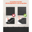 Κιτ ακμών μετάβασης για αρσενικά δάπεδα γκαράζ VEVOR, 15 τεμάχια ανθεκτικά αρθρωτά άκρα δαπέδου γκαράζ PP με αλληλοσύνδεση, αντιολισθητικά, εύκολα στη συναρμολόγηση, συμβατά μόνο με αναβαθμισμένα πατάκια γκαράζ 6 κλειδιών VEVOR, μαύρο