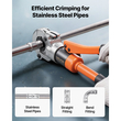Εργαλείο πτύχωσης υδραυλικών σωλήνων VEVOR, Πρεσαριστό εξάρτημα σωλήνων από ανοξείδωτο χάλυβα με σιαγόνες V12, V15, V18, V22, V28 και θήκη μεταφοράς, κιτ εργαλείων πτύχωσης για υδραυλικές επισκευές και εγκαταστάσεις