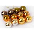Σετ Χριστουγεννιάτικες μπάλες - 8cm - 12pcs - 326048 - Gold
