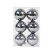 Σετ Χριστουγεννιάτικες μπάλες - 10cm - 6pcs - 326000 - Silver