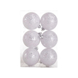 Σετ Χριστουγεννιάτικες μπάλες - 10cm - 6pcs - 326000 - White