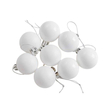 Σετ Χριστουγεννιάτικες μπάλες - 8cm - 6pcs - 326086 - White