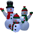 Φουσκωτοί διακοσμητικοί  Χιονάνθρωποι με φωτισμό - 1.5m - 817278