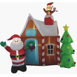 Φουσκωτό διακοσμητικό Σπιτάκι Άγιου Βασίλη με φωτισμό - 1.8m - 817230