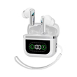 Ασύρματα ακουστικά Bluetooth με ψηφιακή οθόνη & θήκη φόρτισης - J61 - 814031 - White