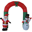Φουσκωτή διακοσμητική Αψίδα με Άγιο Βασίλη & Χιονάνθρωπο - 2.4m - 817200