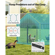 Μεταλλικό κοτέτσι VEVOR για 6-8 κοτόπουλα, 1 x 3 x 1 μ., Μικρό κλουβί για κοτόπουλα με αδιάβροχο κάλυμμα & 3 πόρτες, πτηνοτροφείο με στέγη Spire συμβατό με ξύλινα κοτέτσια, για κουνέλια, κότες, χήνες, πάπιες