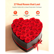 VEVOR Forever Flowers, 27 Διατηρημένα Τριαντάφυλλα σε Κουτί σε Σχήμα Καρδιάς, Αιώνια Λουλούδια, Αθάνατη Μπουκέτο, Δώρο Γενεθλίων για Παράδοση, Prime Women, Σύζυγος, Μητέρες, Επέτειος, Ημέρα του Αγίου Βαλεντίνου, Χριστούγεννα, Κόκκινο