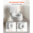 VEVOR Υπερυψωμένο κάθισμα τουαλέτας, χωρητικότητα φορτίου 136,1 kg, ύψος ανύψωσης 88,9 mm, ανυψωμένο κάθισμα τουαλέτας Commode με διευρυμένο άνοιγμα για ηλικιωμένους, ηλικιωμένους, άτομα με αναπηρία, άτομα με αναπηρία και ενήλικες, ταιριάζει σε στρογγυλή λεκάνη