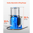 Υδραυλικός γρύλος μπουκαλιών VEVOR Air, χωρητικότητας 32 τόνων (70546,9 λίβρες), εύρος ανύψωσης 255-415 mm, πνευματικός/χειροκίνητος γρύλος μπουκαλιών βαρέως τύπου με αντλία για SUV, Pickup, φορτηγό, τροχόσπιτο, αυτοκίνητο, επισκευή αυτοκινήτων, μπλε