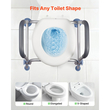 VEVOR Υπερυψωμένο Κάθισμα Τουαλέτας με Μπράτσα, Χωρητικότητα Φόρτισης 136 kg, Ρυθμιζόμενο Ύψος, Διευρυμένο Ανυψωμένο Κάθισμα Τουαλέτας με Λαβές και Προστασία από Πιτσιλίσματα για Ηλικιωμένους, Ηλικιωμένους, ΑΜΕΑ, ΑΜΕΑ, Ενήλικες