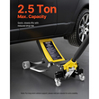 Γρύλος δαπέδου χαμηλού προφίλ VEVOR, χωρητικότητας 2,5 τόνων, αγωνιστικός γρύλος δαπέδου αλουμινίου και χάλυβα με αντλία γρήγορης ανύψωσης διπλών εμβόλων, υδραυλικός ανυψωτήρας καροτσιού για sedan και compact SUV, εύρος ανύψωσης 95-475 mm