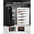 VEVOR Gun Safe, βαρέως τύπου ψυχρής έλασης ατσάλινο πυρίμαχο θάλαμο τυφεκίου με δακτυλικό αποτύπωμα, ψηφιακό πληκτρολόγιο και κλειδί, μεγάλο μακρύ θάλαμο όπλου με γεμιστήρα και LED, ρυθμιζόμενες βάσεις για τυφέκια, πιστόλια, κυνηγετικό όπλο