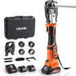 Κιτ ασύρματης πρέσας σωλήνων VEVOR, ηλεκτρικό εργαλείο πρέσας σωλήνων 18V για σωλήνες PEX και αλουμινίου-πλαστικού - με σιαγόνες πρέσας U16, U20, U25, U32, 2 μπαταρίες 2AH, γρήγορο φορτιστή και θήκη μεταφοράς